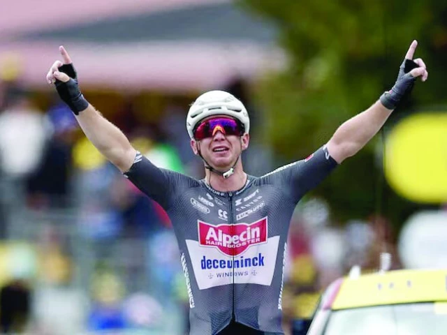 alpecin deceuninck s kaden groves celebrates winning the tour de france stage 20 from nantua to pontarlier france photo reuters alpecin deceuninck s kaden groves celebrates winning the tour de france stage 20 from nantua to pontarlier france photo reuters