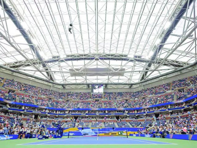 a general view inside the stadium ahead of the 2024 us open women s singes final between jessica pegula and aryna sabalenka photo reuters a general view inside the stadium ahead of the 2024 us open women s singes final between jessica pegula and aryna sabalenka photo reuters
