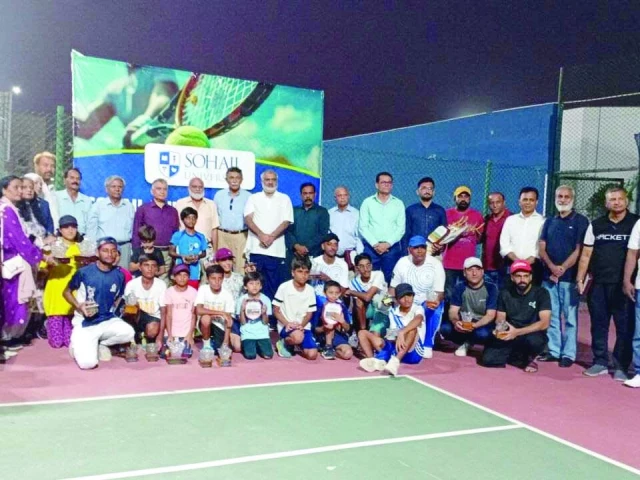 rising stars of tennis pose at the closing ceremony of the inaugural sohail university national tennis championship which concluded at da creek club karachi photo courtesy sta rising stars of tennis pose at the closing ceremony of the inaugural sohail university national tennis championship which concluded at da creek club karachi photo courtesy sta