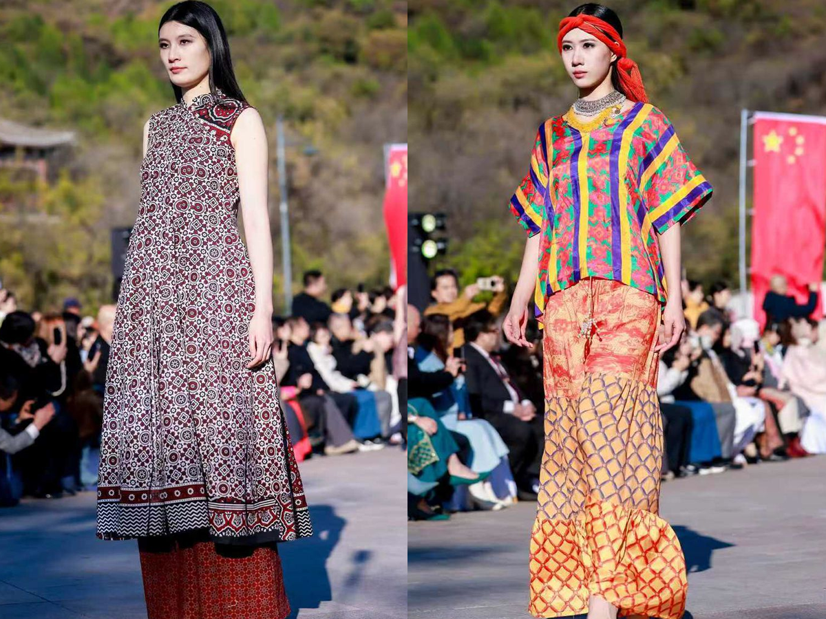 Pakistani fashion takes center stage at the Great Wall, as Chinese models walk in designer collections from across Pakistan. Photo: Handout