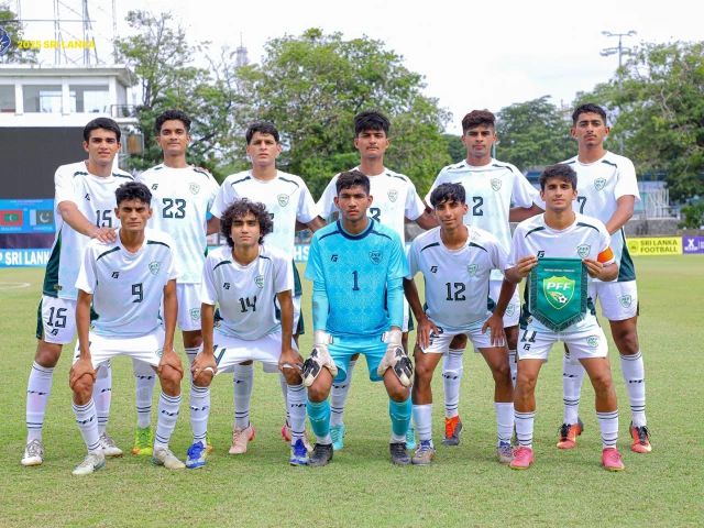 pakistan football team participating in the south asian football federation u17 championship photo pff