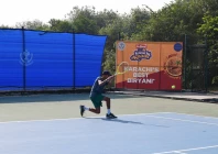 a player in action at the tf pakistan world junior tennis championship j 60 2025 photo pakistan tennis federation