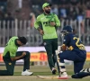 pakistan s haris rauf l celebrates after taking the wicket of sri lanka s sadeera samarawickrama r during the second one day international match photo afp