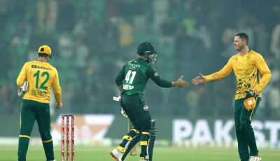 pakistan defeated south africa in the second third twenty20 match photo shafiq malik