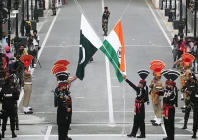 pakistani rangers and indian border security force officers at the pakistan india joint check post at wagah border near lahore photo reuters pakistani rangers and indian border security force officers at the pakistan india joint check post at wagah border near lahore photo reuters