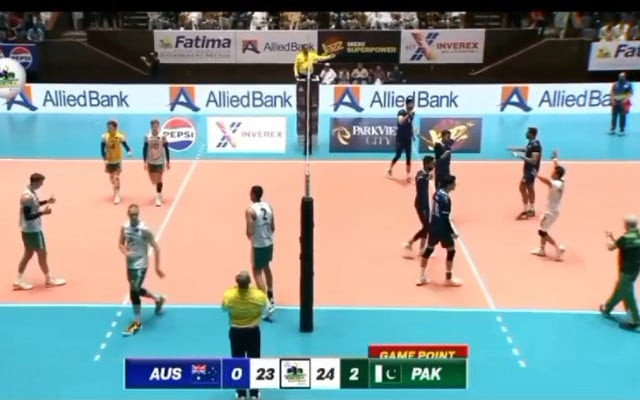 pakistan won the first set 26 24 followed by a 25 19 victory in the second set and clinched the third set 25 23 screengrab pakistan won the first set 26 24 followed by a 25 19 victory in the second set and clinched the third set 25 23 screengrab
