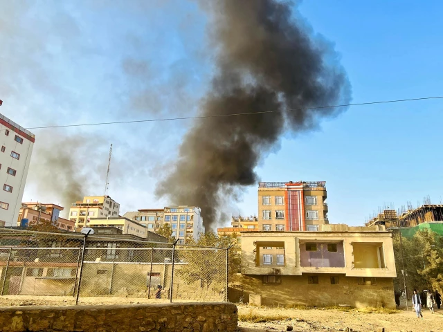 smoke rises up from the site of explosions in kabul on october 15 2025 amid heavy border clashes between afghanistan and pakistan two explosions were heard in central kabul on the evening of october 15 afp journalists said with afghanistan on edge after border clashes with pakistan over the past week photo afp smoke rises up from the site of explosions in kabul on october 15 2025 amid heavy border clashes between afghanistan and pakistan two explosions were heard in central kabul on the evening of october 15 afp journalists said with afghanistan on edge after border clashes with pakistan over the past week photo afp