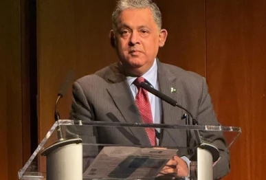 pakistan s ambassador to the united states rizwan saeed sheikh speaks at the lahore literary festival at the asia society in new york photo express