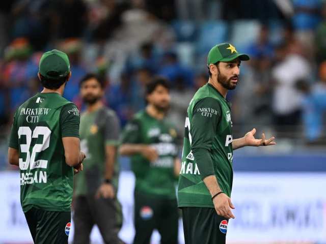 pakistan s captain salman agha r reacts at the end of the asia cup 2025 twenty20 international cricket match against india at the dubai international stadium in dubai on september 14 2025 photo afp pakistan s captain salman agha r reacts at the end of the asia cup 2025 twenty20 international cricket match against india at the dubai international stadium in dubai on september 14 2025 photo afp