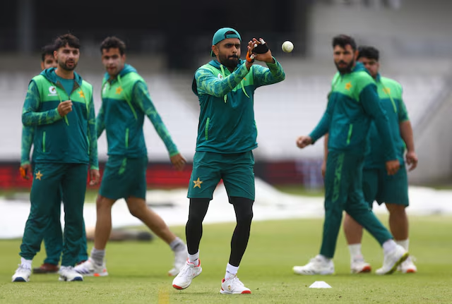 captain babar azam during the practice session in leeds britain on may 21 2024 photo reuters