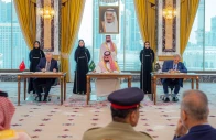 saudi crown prince mohammed bin salman turkish president recep tayyip erdogan and prime minister shehbaz sharif sign the makkah joint defence agreement in the holy city of makkah on friday photo spa x