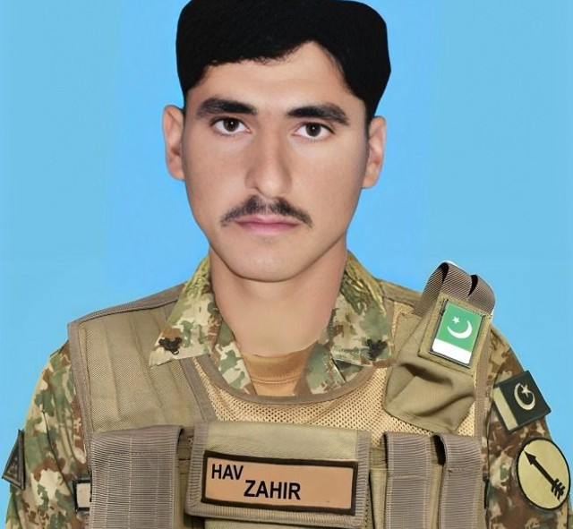 41 year old havildar muhammad zahir having fought gallantly embraced martyrdom during intense exchange of fire with the terrorists in north waziristan on january 8 2024 photo ispr
