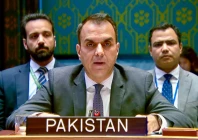 pakistan s acting permanent representative to the un ambassador usman jadoon during a un security council debate on the middle east at the un headquarters in new york on oct 15 photo x