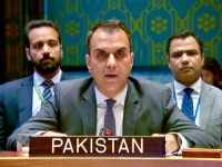 pakistan s acting permanent representative to the un ambassador usman jadoon during a un security council debate on the middle east at the un headquarters in new york on oct 15 photo x