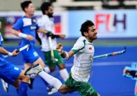 pakistani hockey team celebrating after scoring a goal against south korea in ipoh malaysia on may 5 2024 photo facebook flash sukan