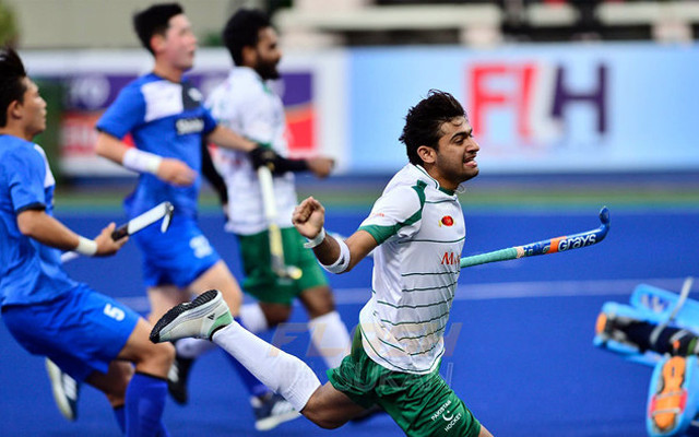 pakistani hockey team celebrating after scoring a goal against south korea in ipoh malaysia on may 5 2024 photo facebook flash sukan