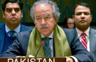 pakistan s permanent representative to the un ambassador asim iftikhar ahmad at unsc session photo radiopak
