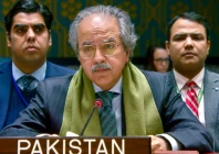 pakistan s permanent representative to the un ambassador asim iftikhar ahmad at unsc session photo radiopak