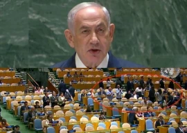 pakistan stages walkout as netanyahu takes podium after shehbaz s speech at unga