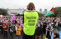 members of the palestine action group gather ahead of a rally amid the ongoing conflict between israel and the palestinian islamist group hamas in sydney australia may 3 2024 reuters