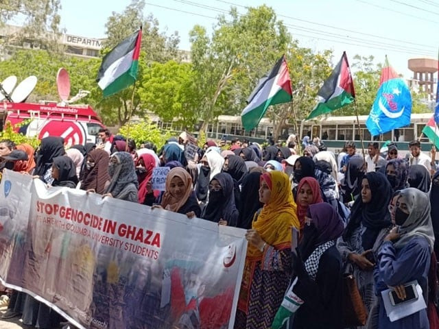 during the protest participants expressed their indignation by raising palestinian flags and chanting slogans against israel photo express