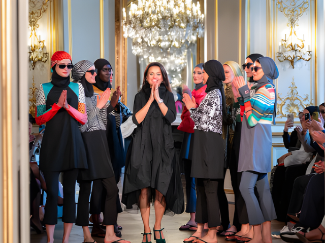 Burkinis, worn by these models on the runway, PHOTO: ThinkFashion