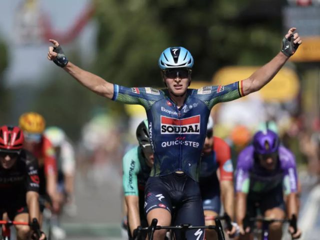 Belgian sprinter Tim Merlier, winner of Saturday's stage, welcomed the decision to shorten Sunday's stage/AFP