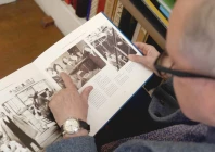 count of paris jean d orleans looks at a photo of a 1958 exhibition in lisbon that displayed jewellery worn by his grandmother and great grandmother and since stolen from the louvre museum during an interview with reuters photo reuters
