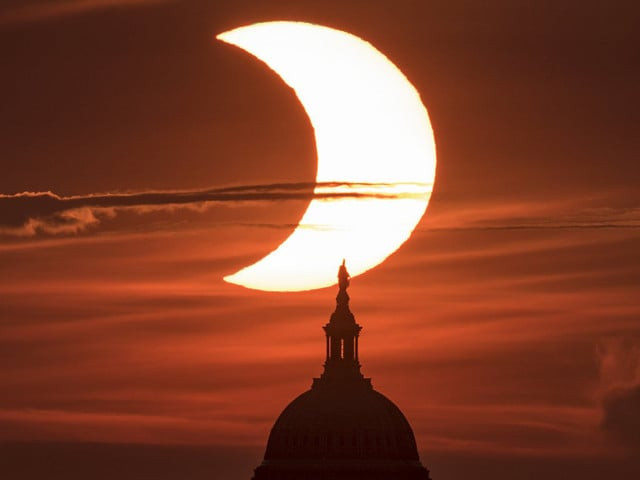 for us viewers it looked as if the moon had taken a bite out of the sun photo cgtn
