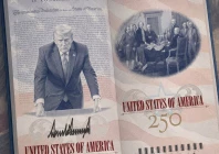 a patriot passport with president donald trump s picture photo white house x
