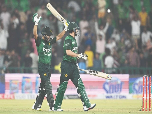 pakistan s mohammad haris celebrates after scoring a century photo afp pakistan s mohammad haris celebrates after scoring a century photo afp
