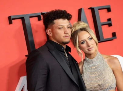 brittany mahomes wears sparkling crop top alongside husband patrick mahomes at time100 gala