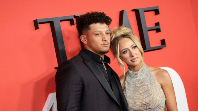 brittany mahomes wears sparkling crop top alongside husband patrick mahomes at time100 gala brittany mahomes wears sparkling crop top alongside husband patrick mahomes at time100 gala