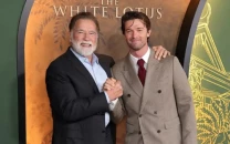 patrick schwarzenegger opens up about the white lotus nude scene and his father s reaction