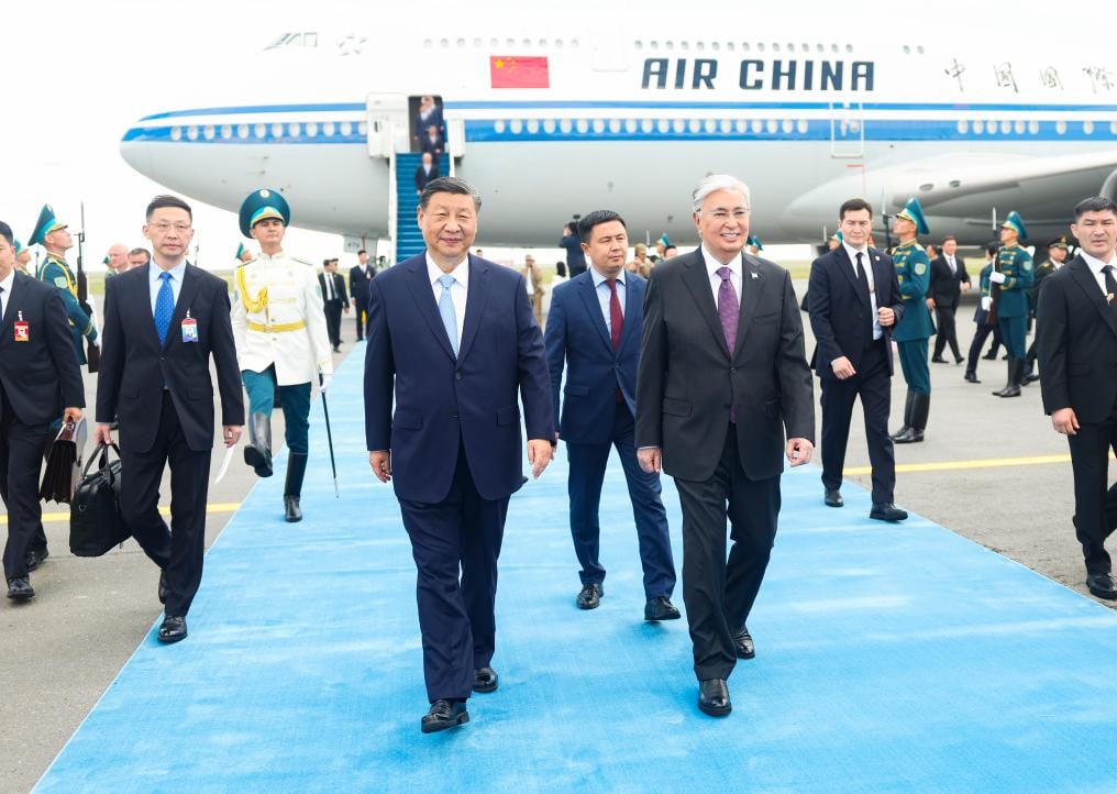 chinese president xi jinping arrives in kazakhstan s capital astana to attend the shanghai cooperation organisation summit 2024 photo xinhua
