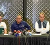 pcb chairman mohsin naqvi s press conference alongside aqib javed mike hesson and senior pcb officials photo pcb pcb chairman mohsin naqvi s press conference alongside aqib javed mike hesson and senior pcb officials photo pcb
