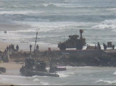 gaza pier remains in israel s ashdod port says pentagon