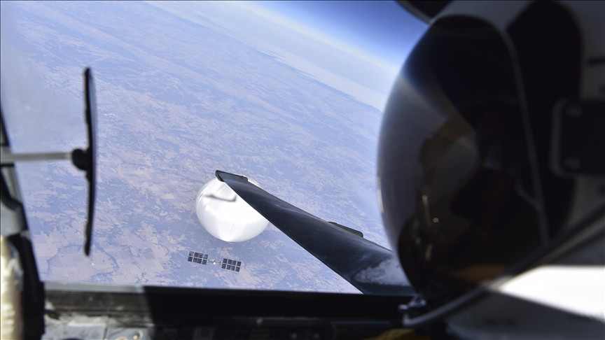 Pentagon releases image of Chinese balloon just before it was downed by US military
