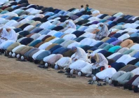 people offer eidul azha prayers at the railway ground in karachi pakistan on may 27 2026 photo reuters