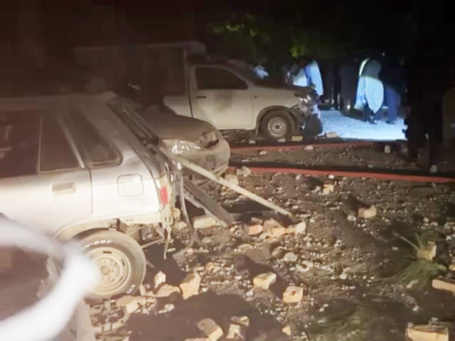 swabi city police station explosion screengrab