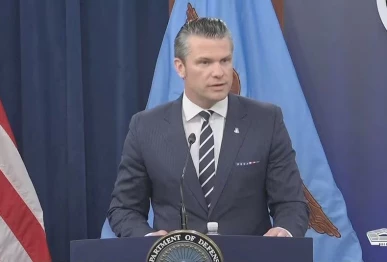 us secretary of defense pete hegseth holds a briefing at the pentagon after the u s struck iranian nuclear facilities during the israel iran conflict in arlington virginia us june 22 2025 in this still image taken from handout video photo reuters