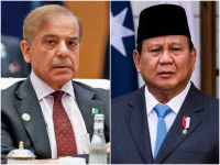 prime minister shehbaz sharif and indonesian president prabowo subianto photos file