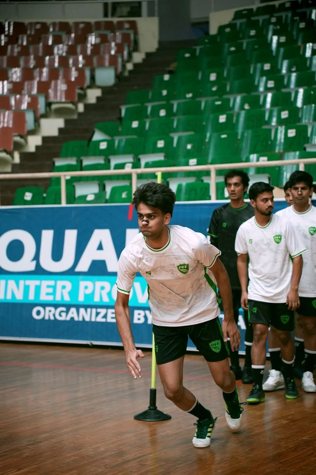 players in action at the pakistan football federation s camp for the afc futsal asian cup 2026 qualifiers photo pff