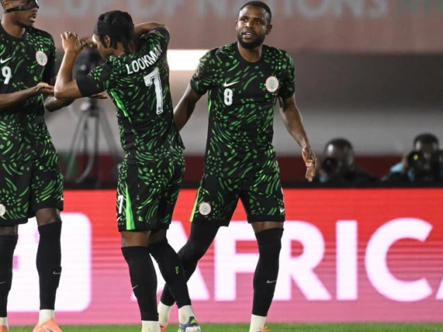 victor osimhen l celebrates with ademola lookman as frank onyeka watches on during nigeria s comfortable win against mozambique at the africa cup of nations photo afp victor osimhen l celebrates with ademola lookman as frank onyeka watches on during nigeria s comfortable win against mozambique at the africa cup of nations photo afp