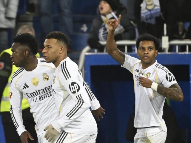 real madrid s brazilian forward rodrygo secured the visitors a much needed victory at alaves photo afp real madrid s brazilian forward rodrygo secured the visitors a much needed victory at alaves photo afp