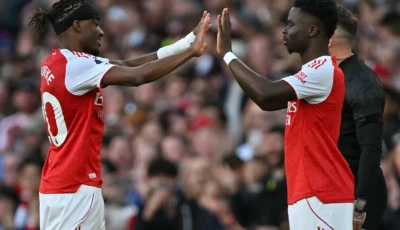 arsenal are three points clear of manchester city in the premier league title race photo afp file