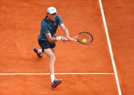 italy s jannik sinner in action during his final match against spain s carlos alcaraz photo reuters
