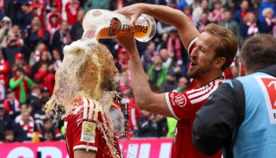 bayern munich striker harry kane has won back to back bundesliga titles photo afp