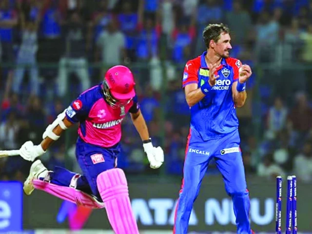 pacer mitchell starc is celebrating the wicket in the super over photo afp pacer mitchell starc is celebrating the wicket in the super over photo afp