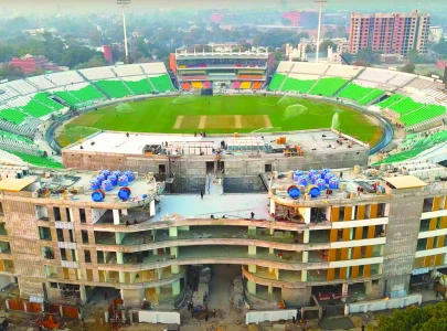 pcb declares gaddafi stadium s upgrade as world record for completion time